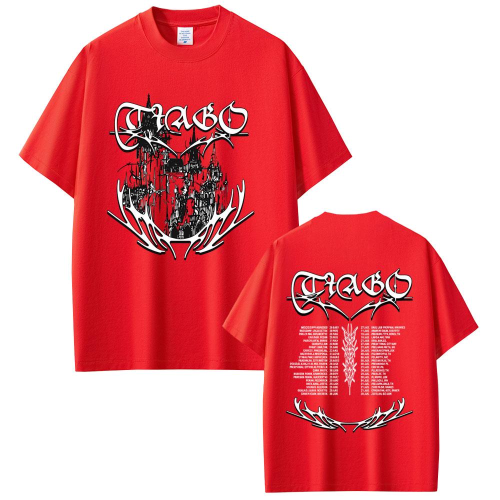 Rapper Tiago PZK Merch 2026 T Shirts Unisex Women Hip Hop Metal Rock Oversized Short Sleeve T-shirt Unisex's Fashion Casual T-shirts