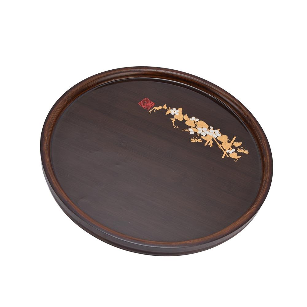 Bamboos Snack Tray Smooth Surface Serving Plate Tea Coaster Tray Fruit Dessert Display