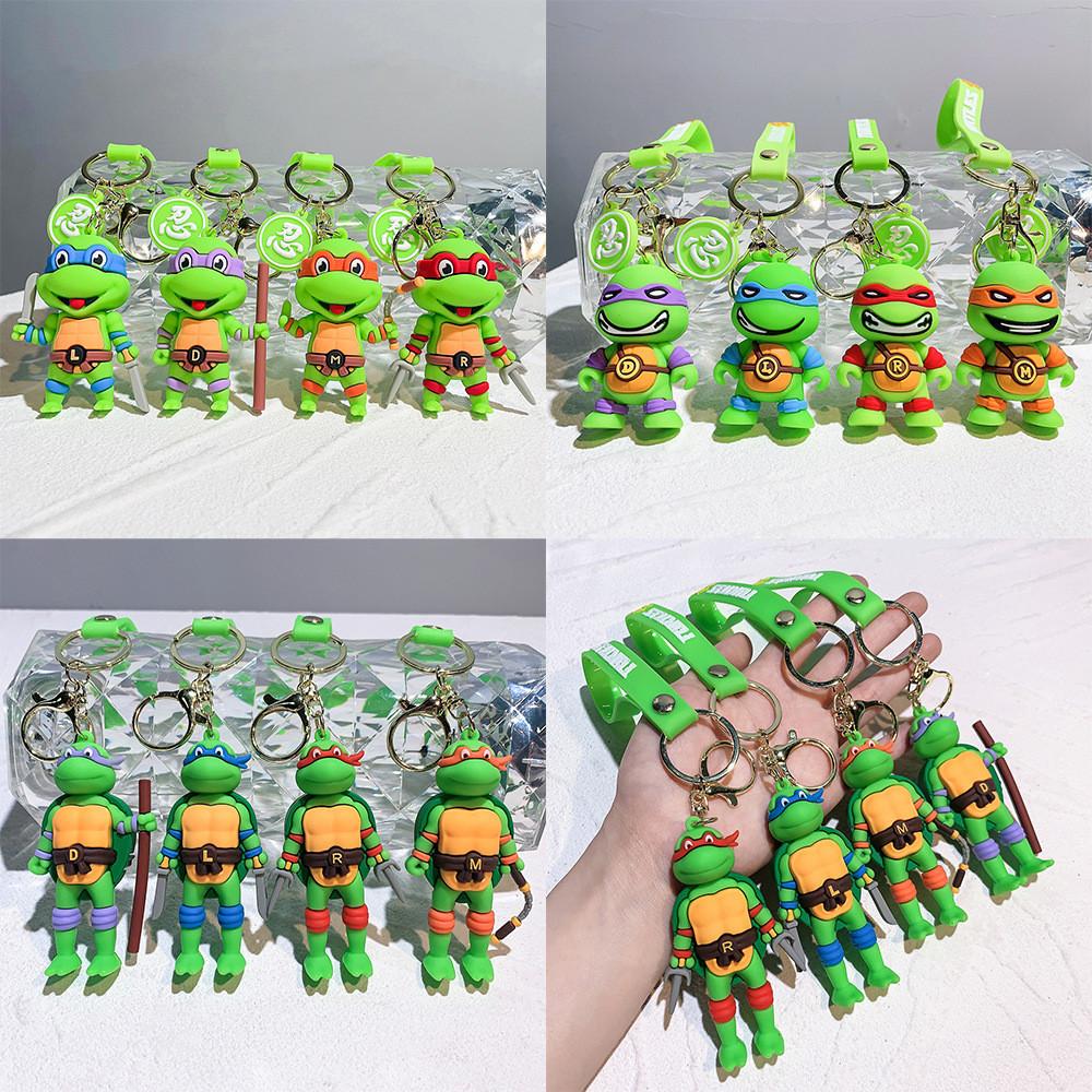 Vibrant Ninja Turtles Keychain Perfect Silicone Accessory For Bags And Keys