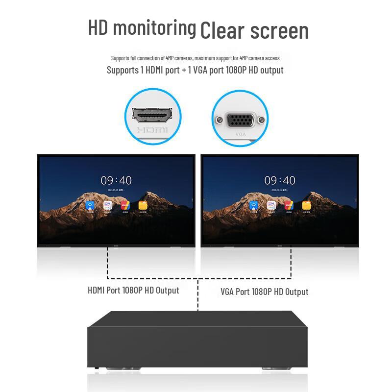 HIKVISION DS-7808N-G1/8P 8-канальный PoE NVR, китайская вилка (адаптер в комплекте)