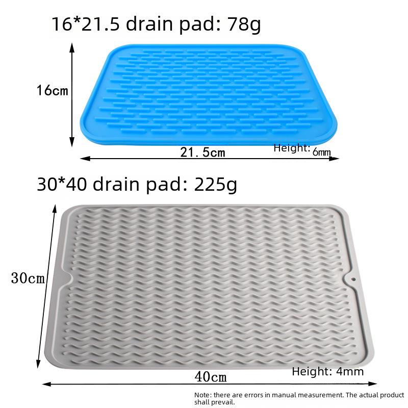 Silicone Placemat: Waterproof, Heat-Resistant Drain Pad & Table Mat for Air Fryer, Glass, Tableware