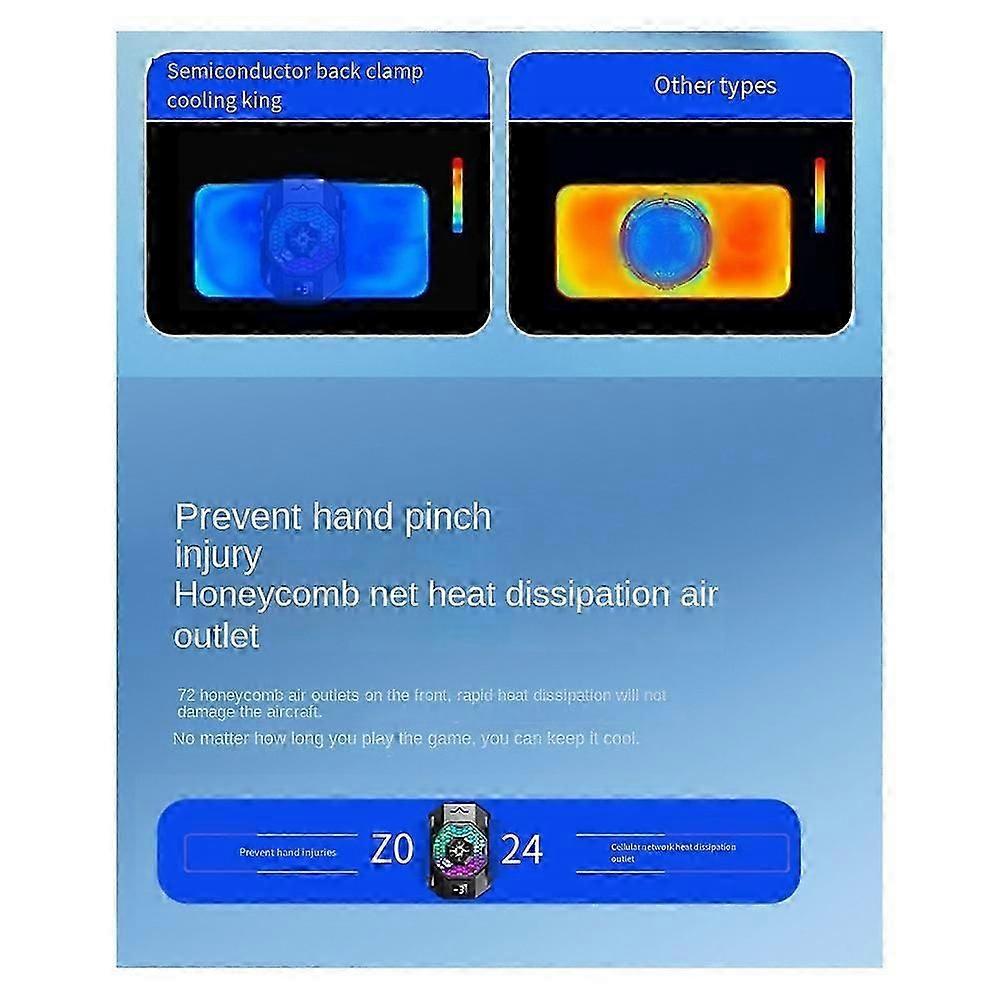 SL31 Mobile Phone Cooler Cooling Fan Radiator TEC Adjustable Semiconductor Refrigeration Game Cooler for Cellphones,B