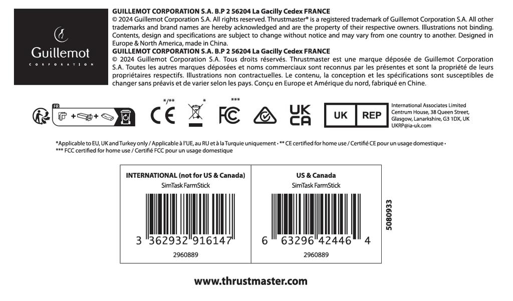 Thrustmaster SimTask FarmStick для фермерского джойстика для ПК до 33 кнопок, совместимый с фермерским симулятором []Thrustmaster multi-button