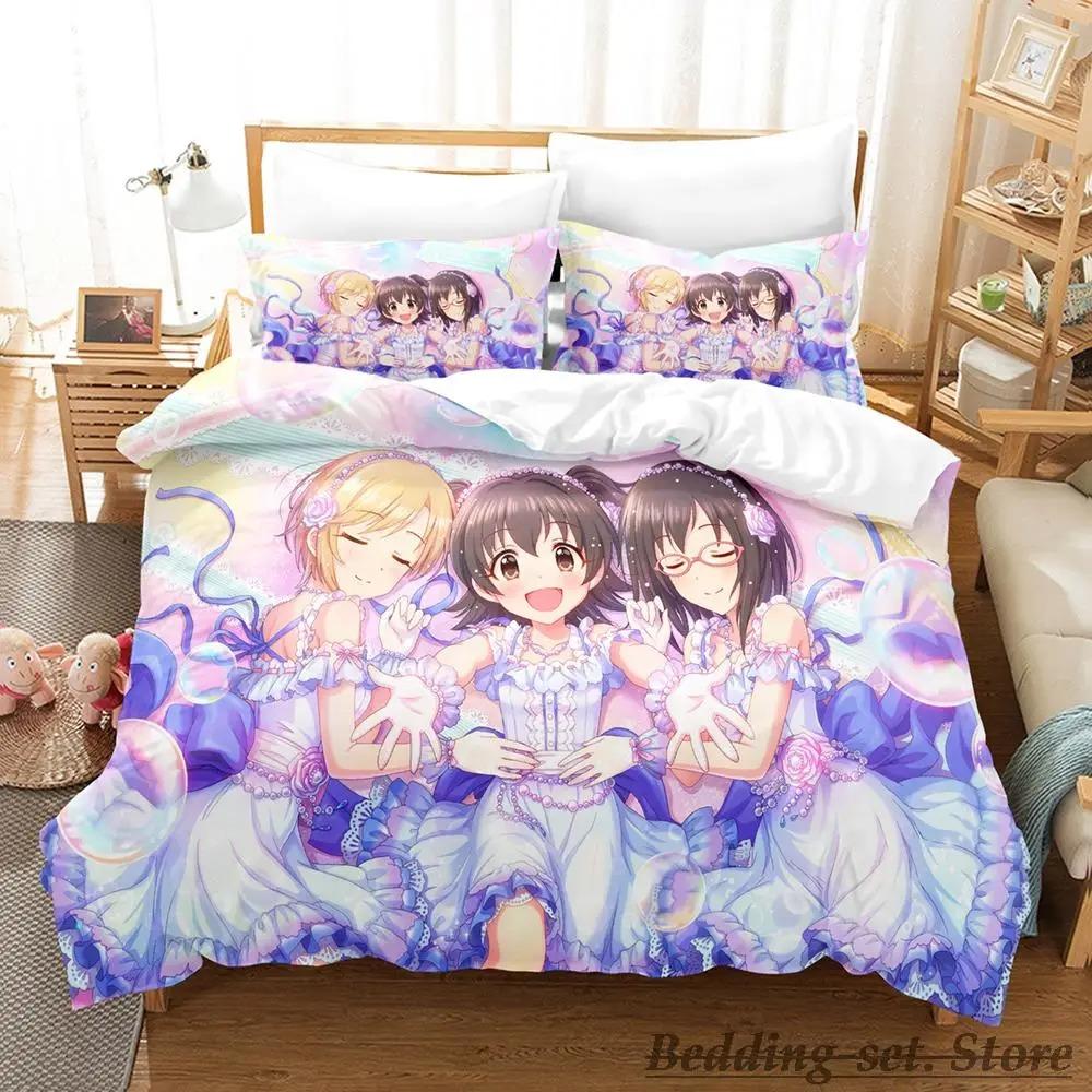 Новый Комплект Постельного Белья THE iDOLM@STER Cinderella Girls Starlight Stage Односпальный Полуторный Двуспальный Queen King Размер Комплект Постельного Белья Для Спальни Комплекты Пододеяльников