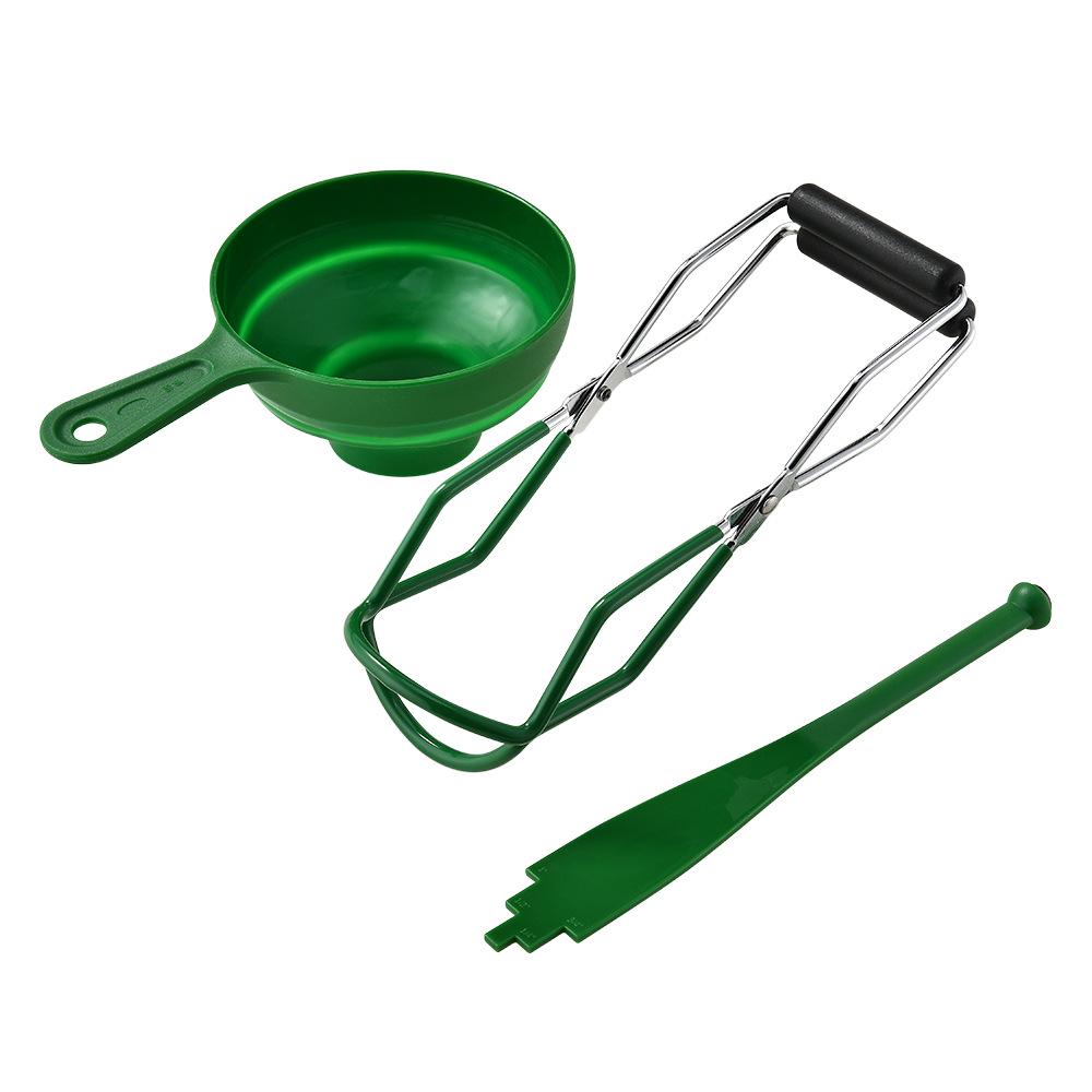 Набор из 3 предметов для приготовления варенья: Зажим для банок против ожогов, Складная воронка, Магнитный подъемник крышек