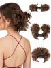 Messy Bun Hair Piece Side Comb Clip In Hair Bun Hairpiece for Women Short Natural Straight Versatile Adjustable Styles Easy Hair Pieces