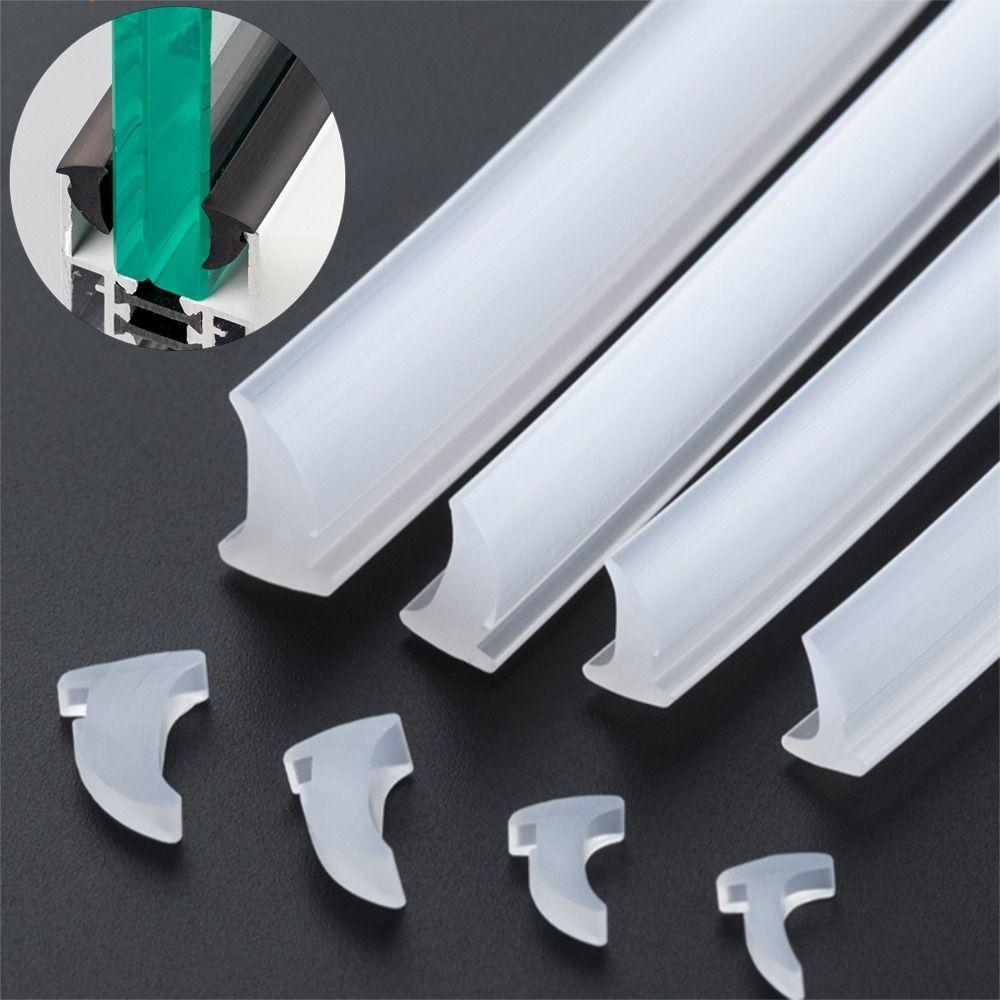 10meter/set Silicone Aluminum Window Sealing Strip Slot Type Cold Resistant Door and Window Sealing Pressure Strip