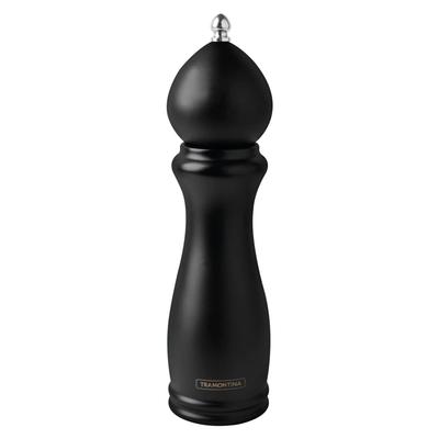 Мельница для соли и перца Tramontina Natural Wood, маленькая, Churrasco Black, 20 см, ручная, деревянная, для каменной соли, перца, мельница для специй, измельчитель, 26456/008