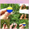 Stylish Ukraine Flag Button Badge Brooch For Backpacks And Satchels