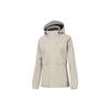 Fitness Series Solid Color Hooded Water-Resistant Sports Jacket Women Jackets Light-Warm-Khaki AFDT750-1