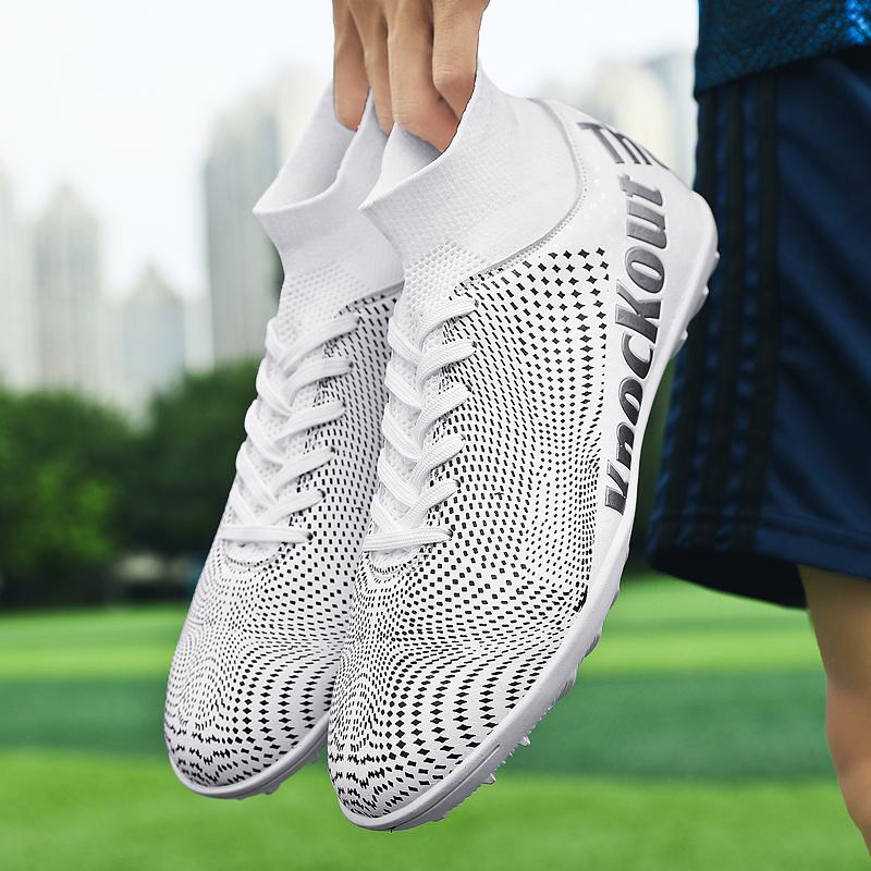 31-48 футбольные бутсы большого размера, мужские тренировочные кроссовки для подростков с высоким берцем, искусственная трава, короткие бутсы с клеевой подошвой для ногтей, футбольные бутсы