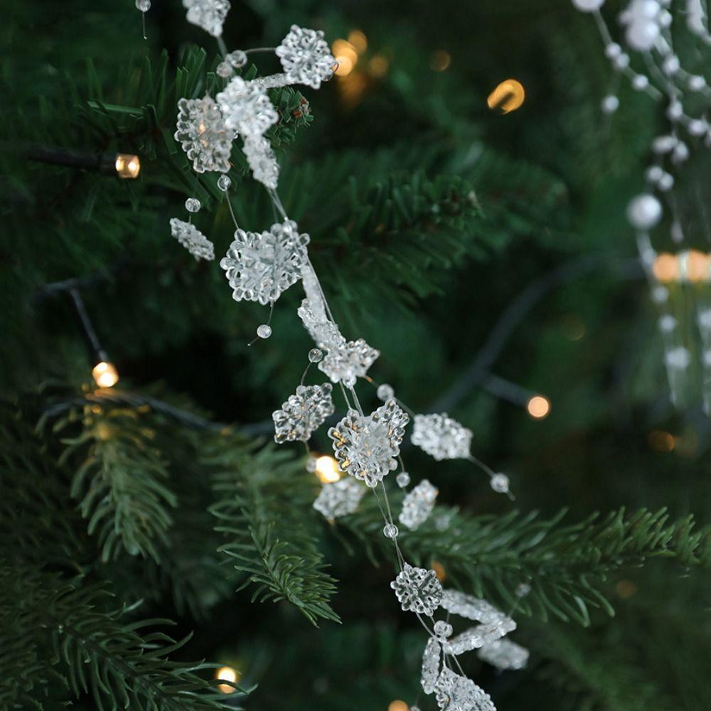 Artificial Fishing Line Pearls Chain Glitter Branch Garland Crystal Curtain Birthday