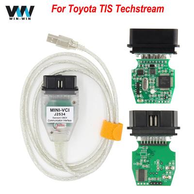 MINI VCI J2534 для Toyota TIS Techstream V18.00.008 OBD2 Автомобильный диагностический кабель MINIVCI FTDI FT232RL Авто сканер