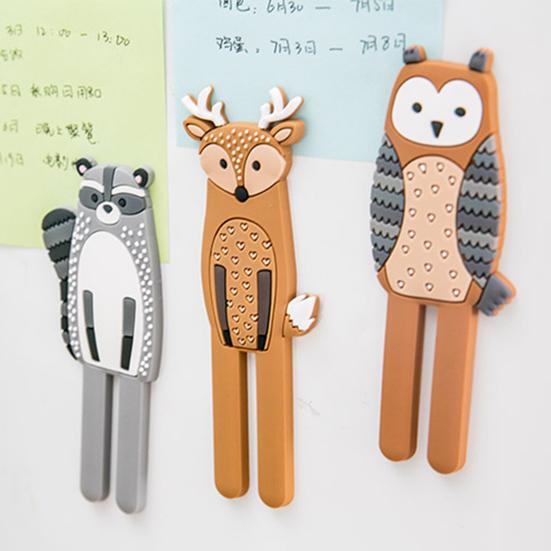 Магнит на холодильник, милая форма животного, силиконовая декоративная наклейка на холодильник, вешалка, крючок для дома