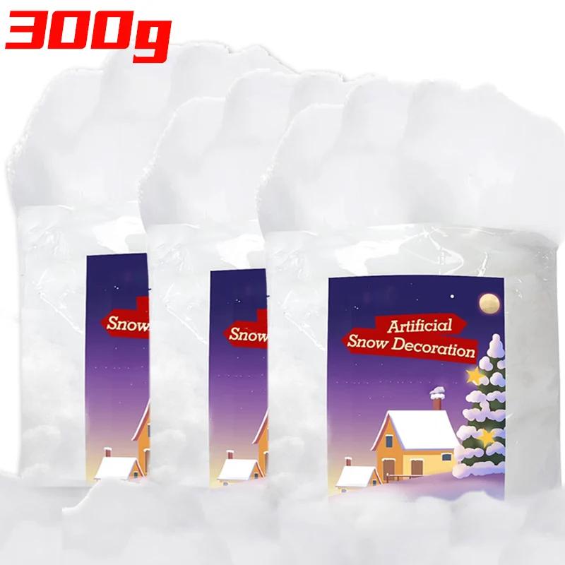 Wholesale Christmas Artificial Fake Snow Soft Fluffy Fiber Stuffing Cotton Snow Christmas Tree Winter Display Home Decoration