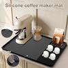 Silicone Coffee Mat 24''x16'' Anti-Spill Coffee Bar Mat Heat Resistant Dish Drying