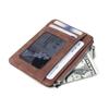 Simple Mini Men Leather Wallet With Coin Pocket Small Credit Card Holder Slim Man's Purse For Bank Cards ID Card Case