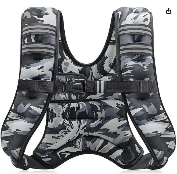 Регулируемый светоотражающий жилет-утяжелитель для фитнеса