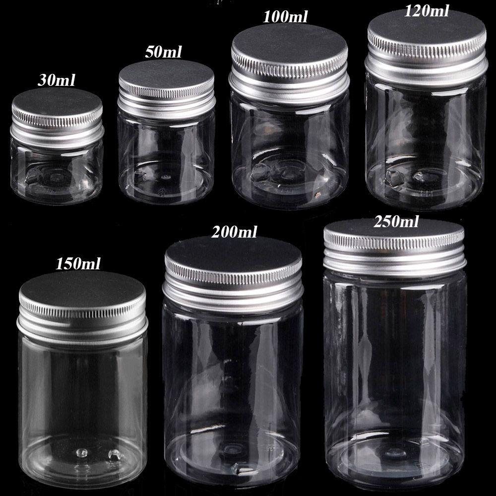 30-250ML Oil Wax Lip Balm Storage Container Empty Jar Aluminum Cap Tin Pot