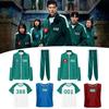 Calamari Game Cosplay Costume Four-piece Set Tracksuit Outfits Jacket T-shirt Vest Pants Set Sports Sweatshirt Halloween Carnival Party Costume