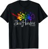 Jimi Hendrix Official Live In Maui Rainbow Guitar Tee T-Shirt Tops