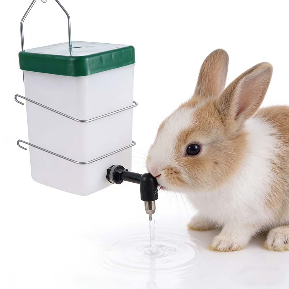 1L/500ML Rabbit Water Dispenser Plastic Pet Head Pipe Fountain Rabbit Water Fountain  For Pet Cage