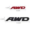 MPC4 3D Metal AWD Letters Rear Trunk Fender Emblem Badge Sticker Decals For Honda CRV HRV Highlander Car Styling Accessories