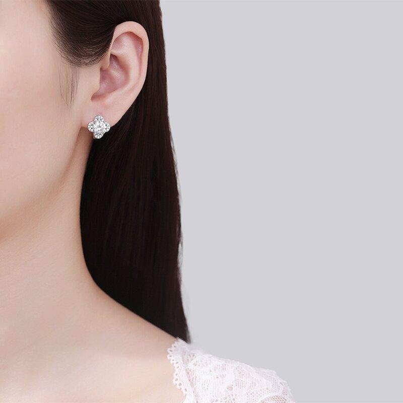 Серьги-гвоздики женские однокаратные микроцирконовые серьги-клеверы Sen Series новые украшения для ушей