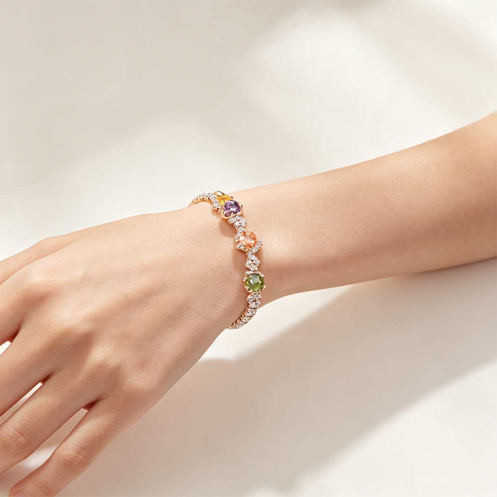 Colorful Women Crystal Hand Bracelet Wristband Friendship Bracelet Vintage Zircon Bracelet Gifts