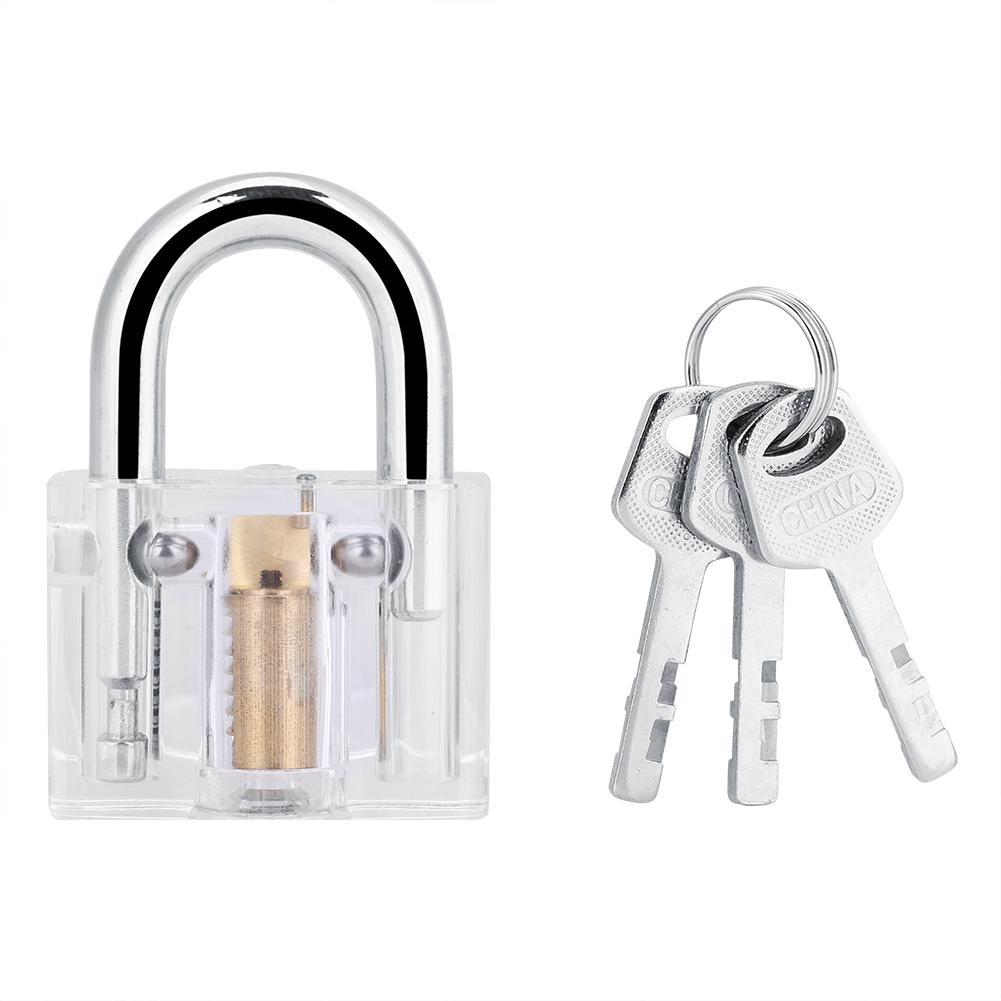 7 шт. прозрачный набор для навесных замков отмычка разрезной тренировочный замок с ключом извлекающий крючок набор инструментов