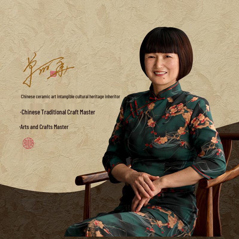 Buzhuo Ceramic Sancai Gaiwan Tea Cups