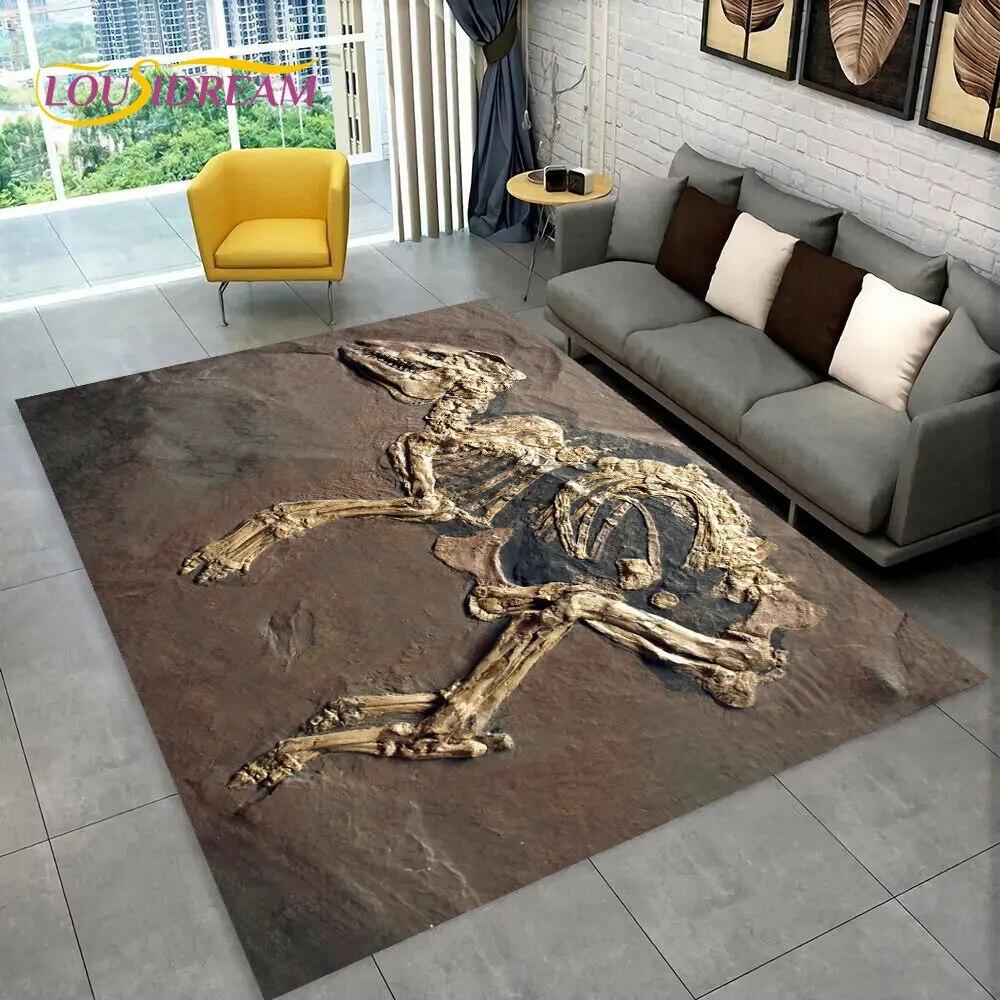 3D коврик с изображением динозавра ископаемого, ковер для дома, гостиной, спальни, дивана, коврик для кухни, декор для кухни, нескользящий напольный коврик