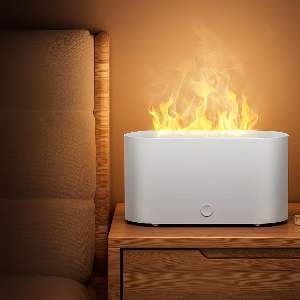 1 шт., цветной аппарат для ароматерапии с постепенным изменением пламени, увлажнитель воздуха, диффузор эфирных масел для дома и офиса, USB