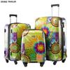20‘’24/28 Inch Travel Suitcase Spinner Wheels Flowers Graffiti Rolling Luggage 3PCS Colourful Hariside Trolley Luggage Bag Set