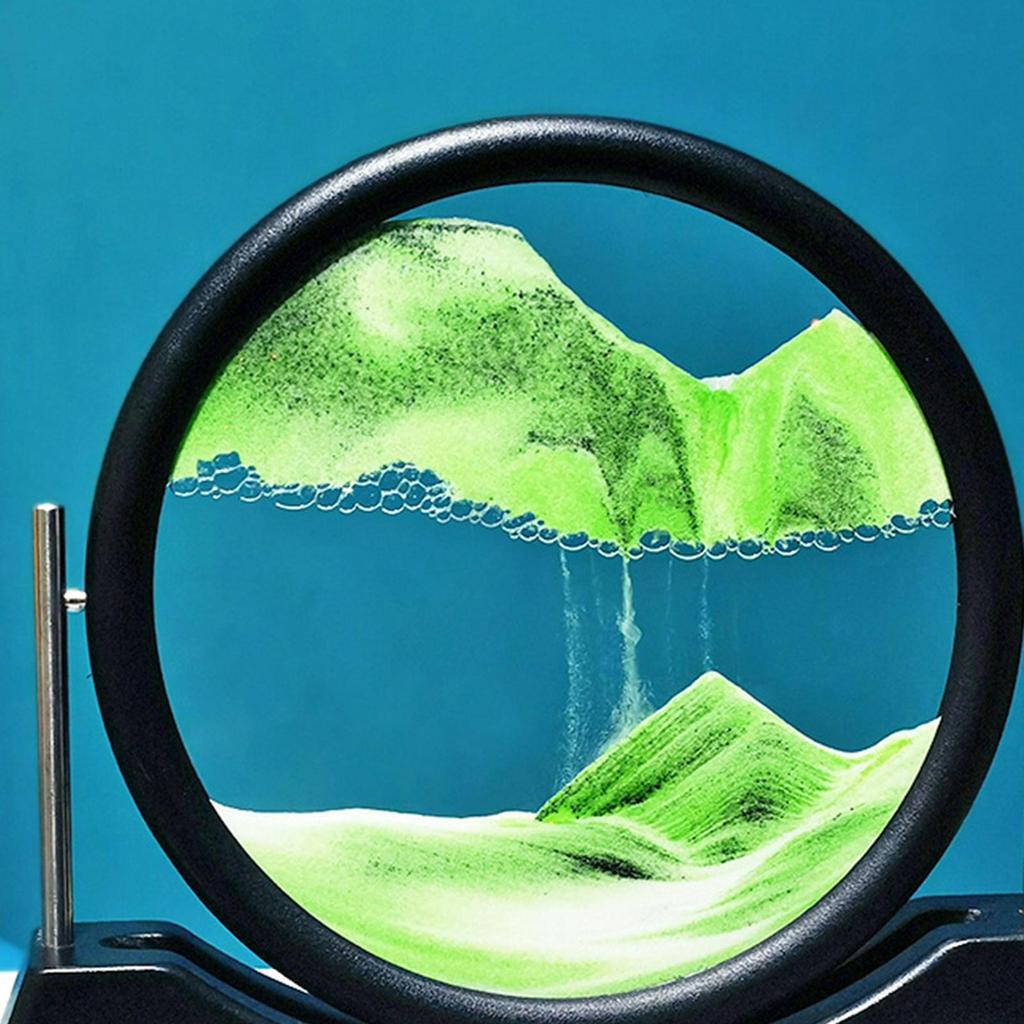 Picture Scenery Painting Landscape Round Art Toys Glass for Desktop Gift Study Room Adult Display