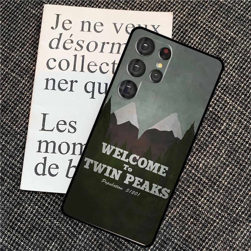 Чехол Welcome To Twin Peaks для Samsung Galaxy S24 Ultra S22 S23 Plus S20 S21 FE S8 S9 S10 Note 10 20 Ultra