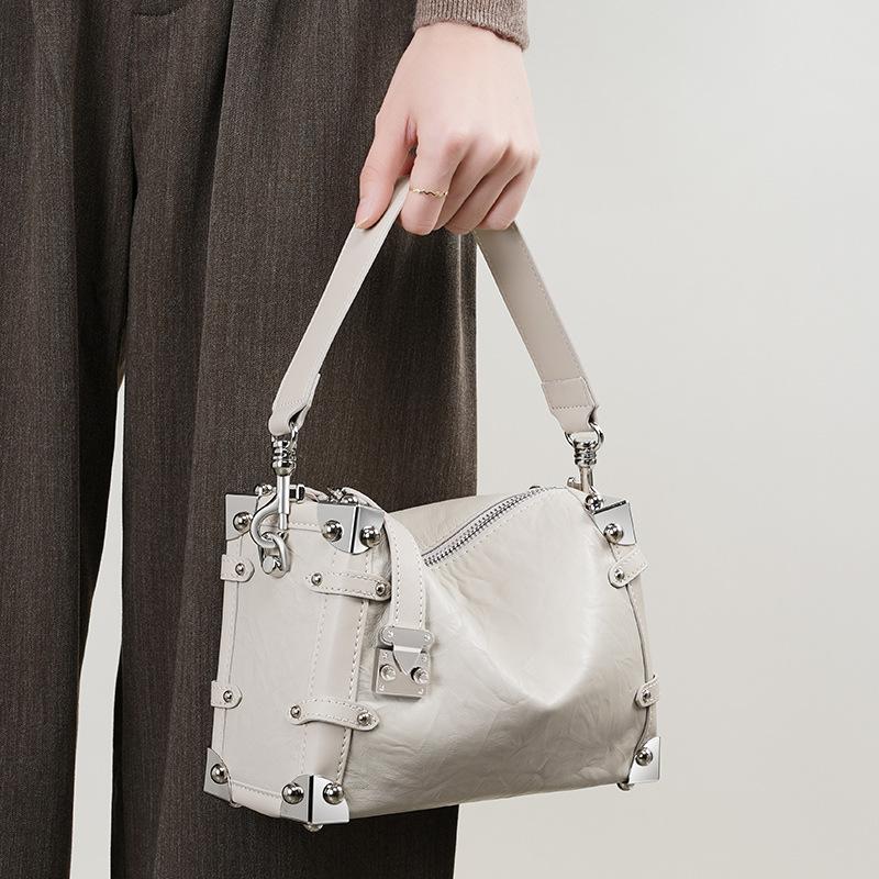 Женская сумка Willow Nail Leather, квадратная, мягкая, в стиле ленивой сумки через плечо