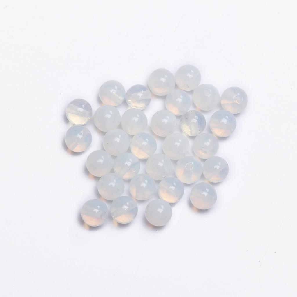 Creative Jewelry Making For Necklace Bracelet Round Charms Natural Opal Stone 4/6/8/10/12mm DIY Spacer Loose Beads
