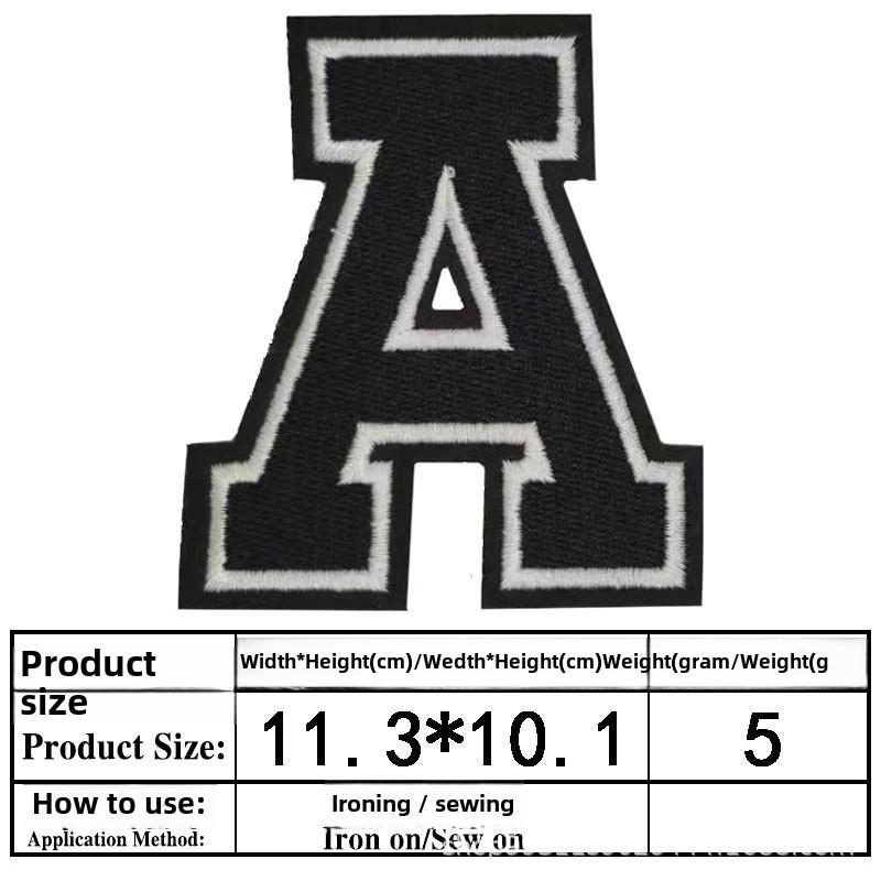 Вышитый алфавит и цифры нашивка на рукаве из джерси