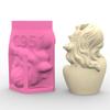 Multipurpose Silicone Mould Girl Shape Flowerpot Molds Vase Molds for Epoxy Resin and Concrete Flower Pots Pen Holder