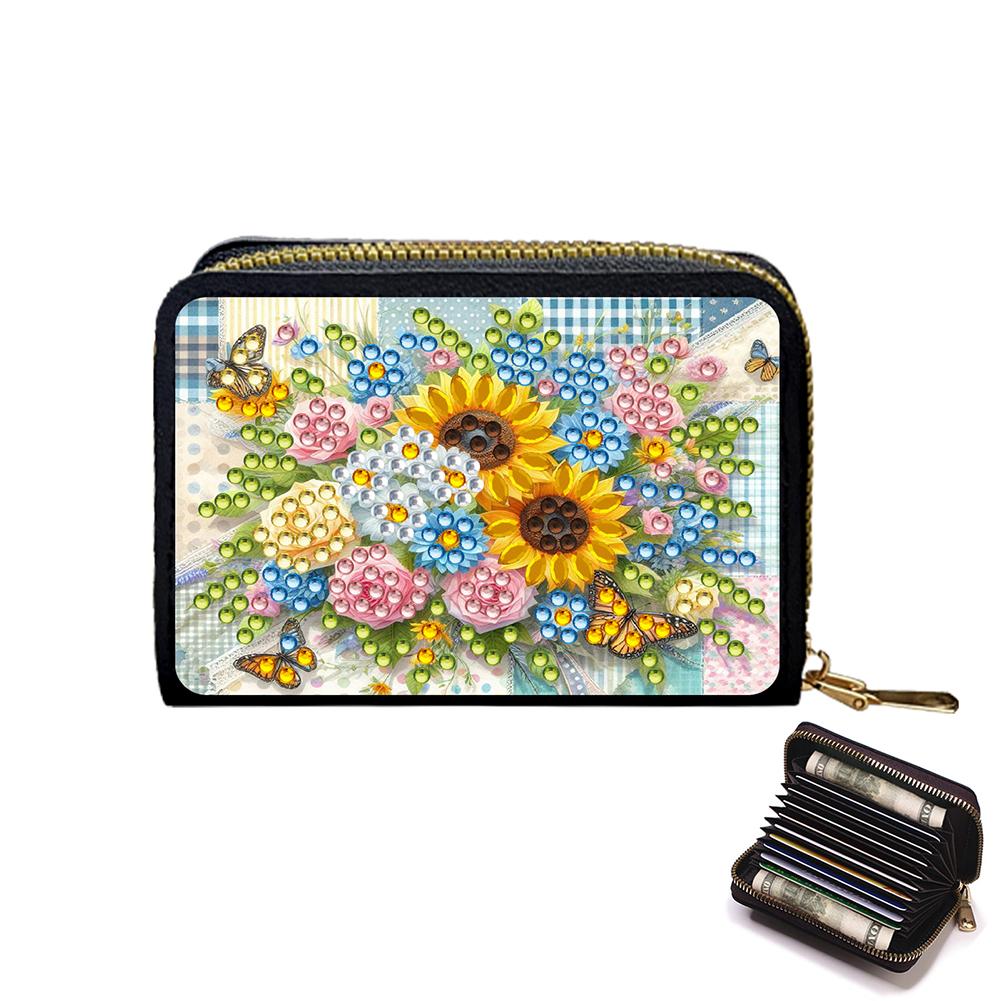 5D Diamond Painting Art Portable Card Bag Diamond Painting Fashion Card Holder Coin Purse Gift for Friends