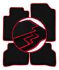 Велюровые коврики с красной окантовкой для: Купе Mazda MX-3 (1991-1998 гг.)