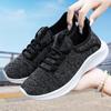 Women's Shoes Autumn New Soft-soled Sports Shoes Comfortable and Breathable Mesh Shoes Lace-up Running Shoes Shallow Mouth Wear-resistant Casual Shoes