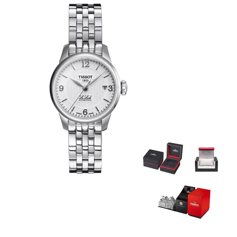 Tissot Женские часы Tissot Le Locle Collection с автоматическим механическим механизмом, 25,3 мм, белый циферблат T41.1.183.34