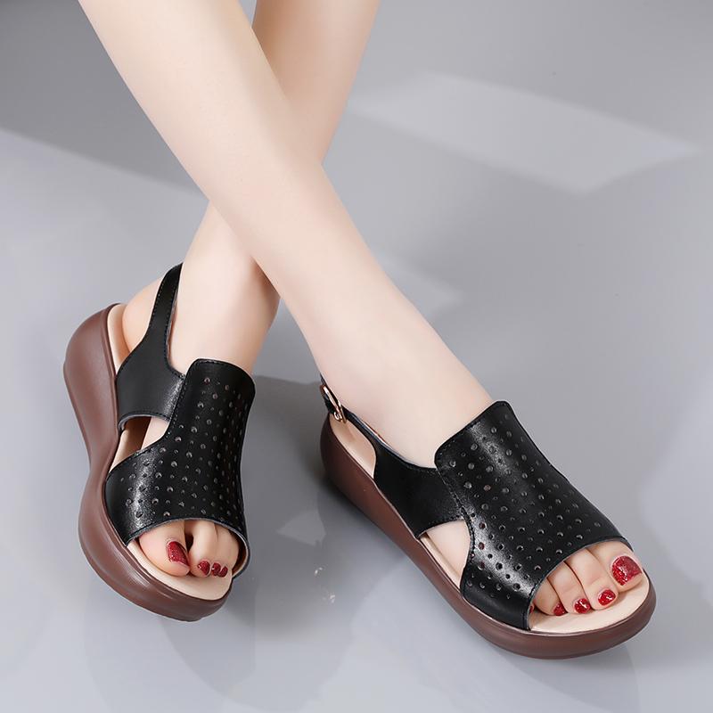 Женские сандалии, новые сандалии, босоножки на танкетке, летняя обувь для женщин, сандалии на платформе, женская обувь на танкетке, размеры 35-41