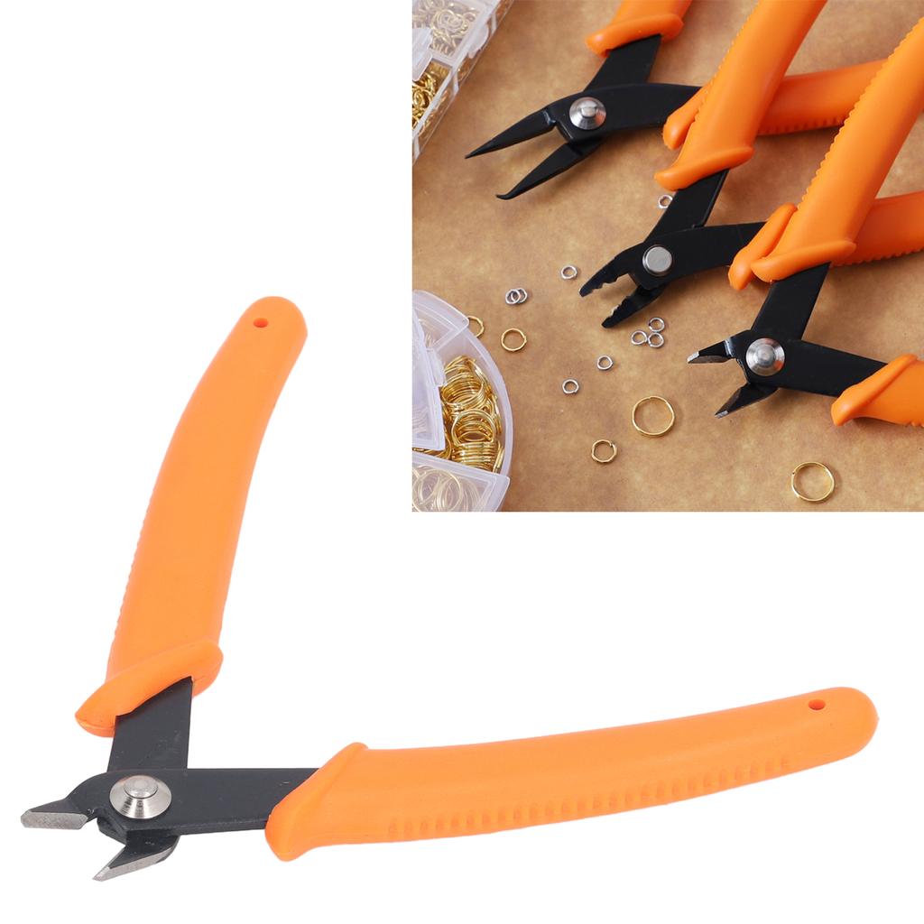 Hand Wire Cutter High Carbon Steel Jewelry Making Diagonal Cutting Pliers for Copper Silver Alum