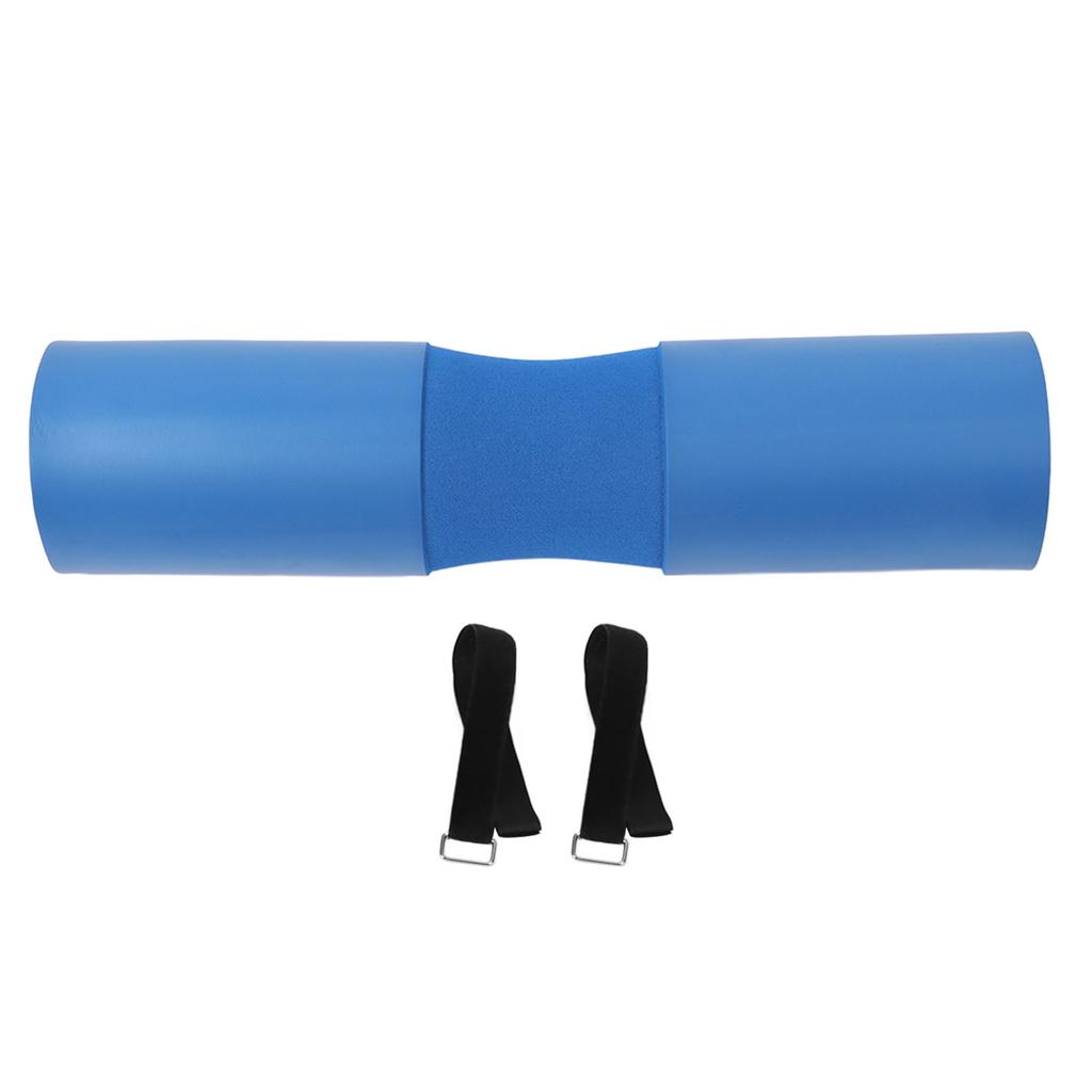 Squat Pad Blue Barbell Pad Thickened Foam Provide Cushion To Neck Shoulder with 2 Strap Squat Accessory for Gym