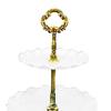 Nordic Style 3 Layer Fruit Plate Tray Plastic 3 Tier Cake Stand Holiday Party Dessert Tray White
