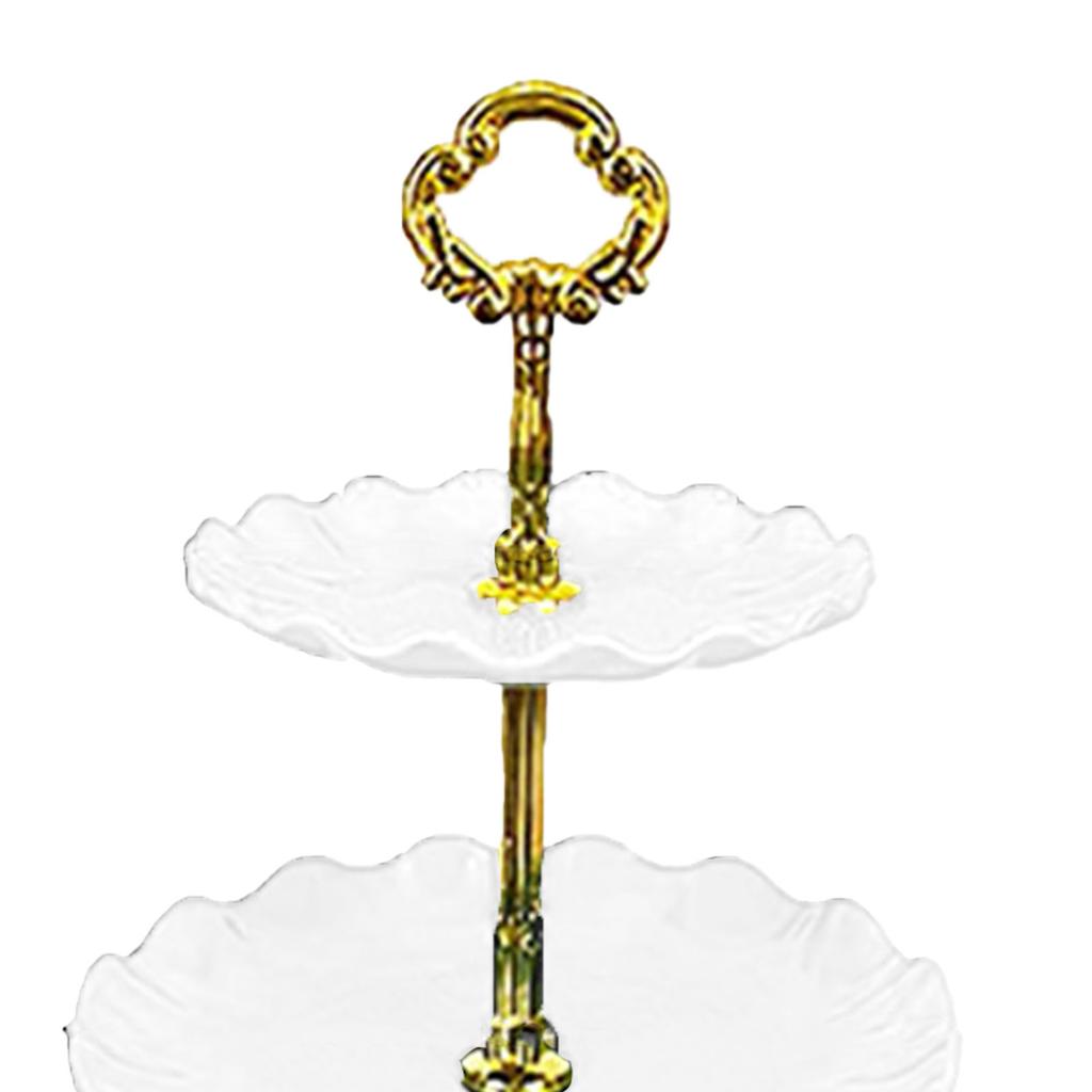 Nordic Style 3 Layer Fruit Plate Tray Plastic 3 Tier Cake Stand Holiday Party Dessert Tray White