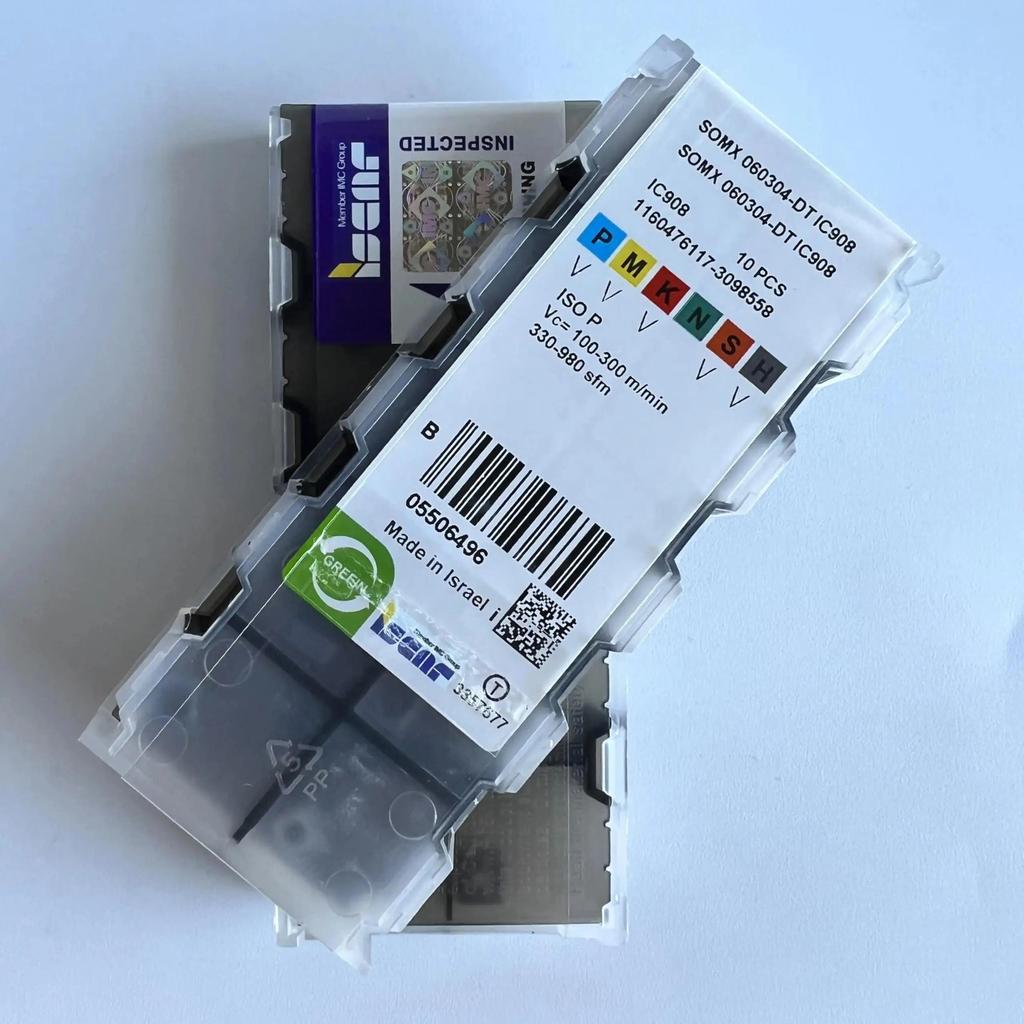 ISCAR / SOMX060304-DT IC908 /Промышленные сменные твердосплавные пластины 10 шт.